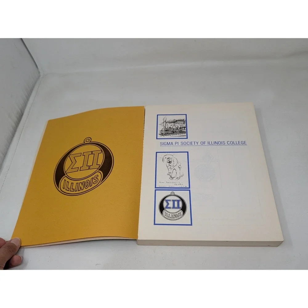Sigma Pi Society of Illinois College Jacksonville Illinois History Book VTG 1971